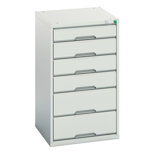 Medium Duty Grey/Grey Drawer Cabinets, 1 X 100mm, 3 X 125mm And 2 X 175mm Drawers