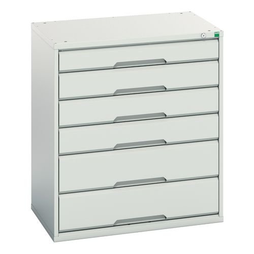 Medium Duty Grey/Grey Drawer Cabinets, 1 X 100mm, 3 X 125mm And 2 X 175mm Drawers