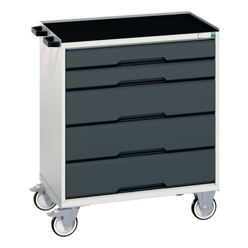 5 Drawer Mobile Cabinet Grey/Anthracite - H X W X D: 965 X 800 X 550
