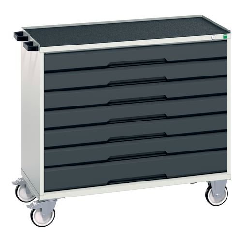 Verso Drawer Cabinet Grey/Anthracite H X W X D 965 X 1050 X 550mm, With 7 Drawers