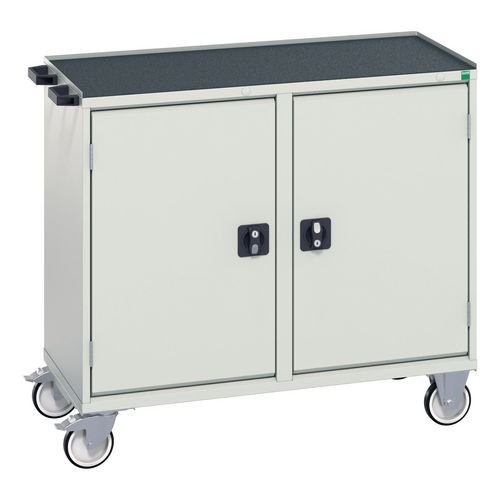 Mobile Cabinet Grey/Grey With Two Cupboards