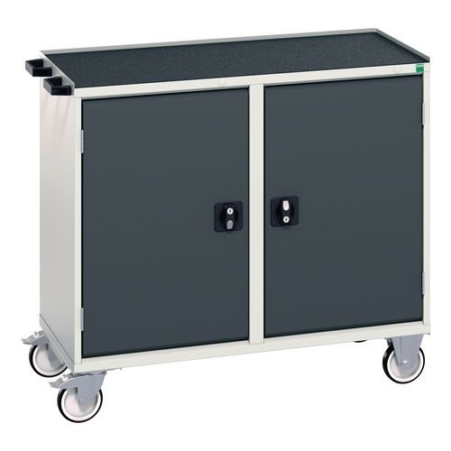 Mobile Cabinet Grey/Anthracite With Two Cupboards