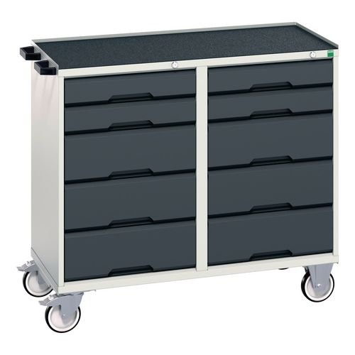 Mobile Cabinet Grey/Anthracite With 10 Drawers