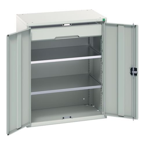 Kitted Cupboard Grey/Grey  800 Wide 1 Drawer 2 Shelves