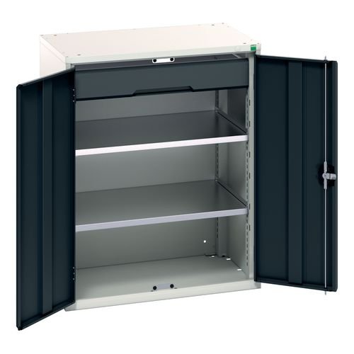 Kitted Cupboard Anthracite/Grey  800 Wide 1 Drawer 2 Shelves