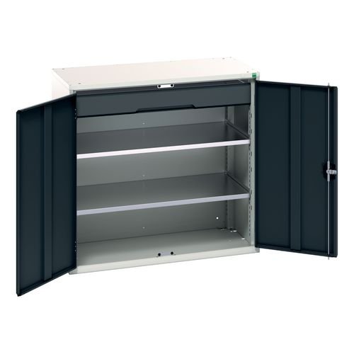Kitted Cupboard Anthracite/Grey 1050 Wide 1 Drawer 2 Shelves