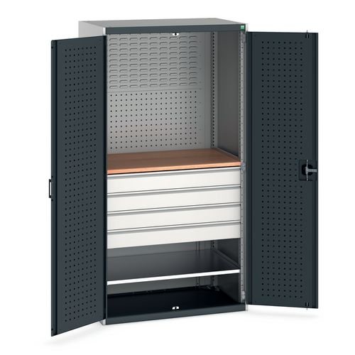 Mini Workshop Grey/Anthracite 4 Drwr/1 Shf, 1 Top + Panels