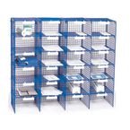 Mail Sort Unit with 24 Compartments Blue