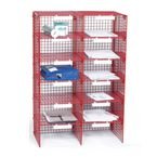 Mail Sort Unit with 12 Compartments Red