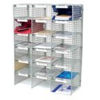 Mail Sort Unit with 18 Compartments Grey