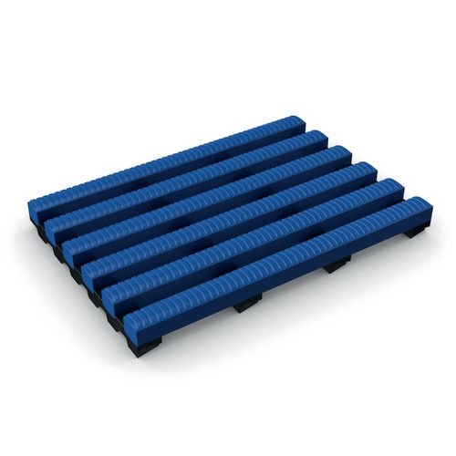 Heronrib, Pvc Leisure Safety Mat, 1200mm X 10M Roll, Blue