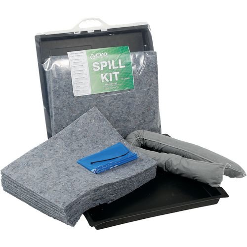 15 Litre Evo Spill Kit Comp With 52Cm X 52Cm Flexi Tray