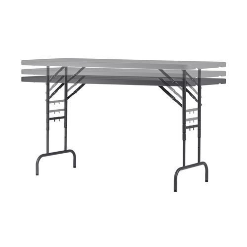 Lightweight height adjustable folding tables