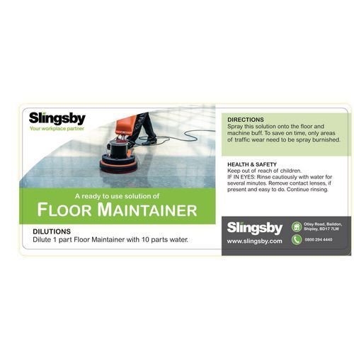 Floor maintainer label