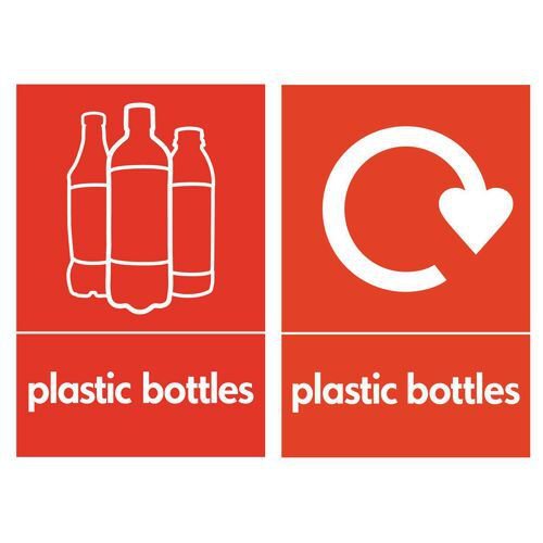 Plastic bottle recycling display boards x2
