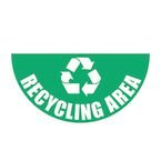 Recycling Areahalf Circle Floor Marker
