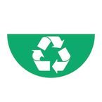 Recycling Symbolhalf Circle Floor Marker