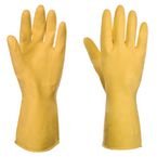 Household Latex Glove- Yellow - Medium - Pack of 12