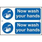 Now Wash Your Handssapp (300 X 100 Mm) Pack of 2