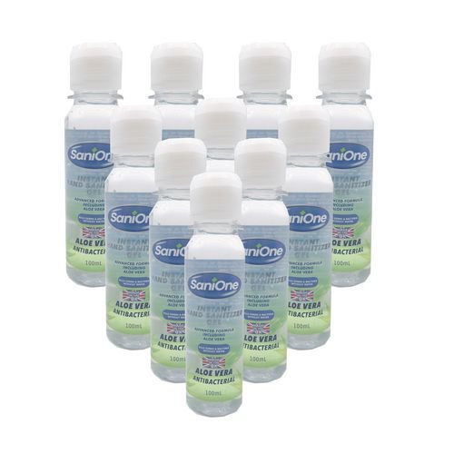 Anti bacterial alcohol hand gel 100ml, 10 pack