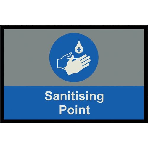 Sanitising Point Logo Mat (Small), 500 X 750mm