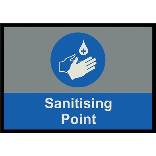 Sanitising Point Logo Mat (Medium), 600 X 850mm