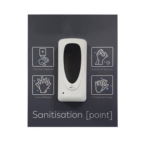 1L Touchless hand soap/ sanitising gel dispenser with backboard