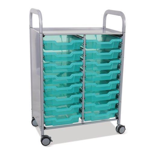 Gratnells antimicrobial storage trolley with trays