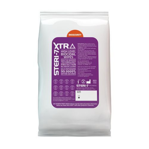Steri-7 Xtra high level disinfectant wipes