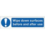 Wipe Down Surfaces Beforeand After Use - Sapp (200 X 50 Mm)