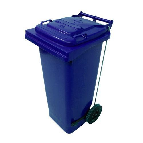 Pedal operated wheelie bins, 80L Blue