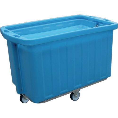 Plastic self levelling trolleys, 293 litres