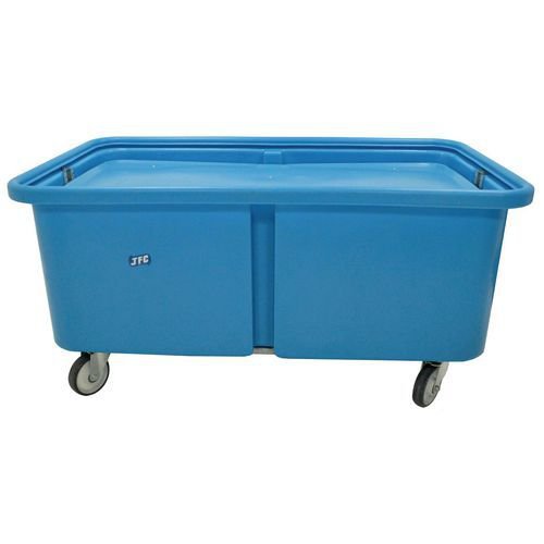 Plastic self levelling trolleys, 543 litres