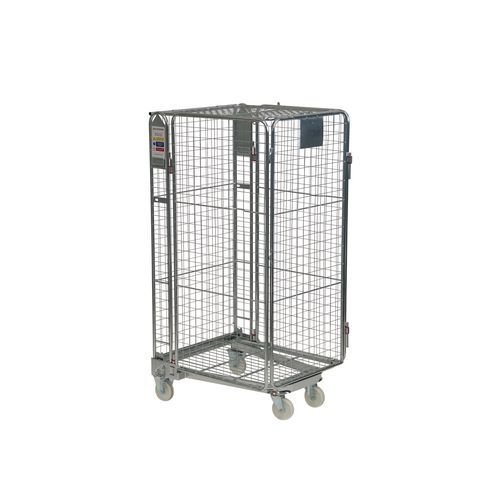 Standard nestable 'A' frame roll containers with mesh panels