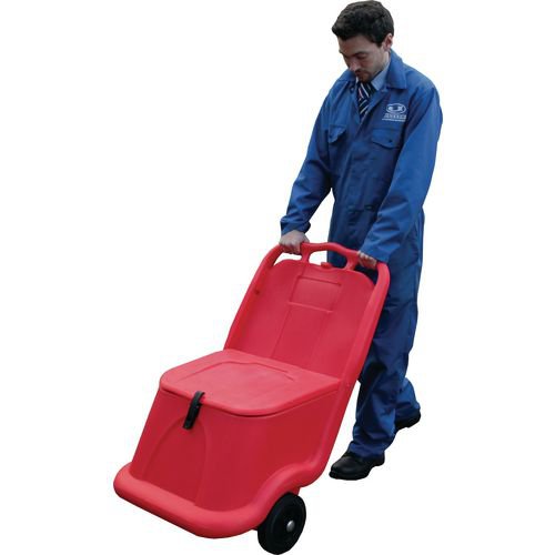 Mobile Salt and Grit Bin Kit Red 75L with White De-icing Salt 418884