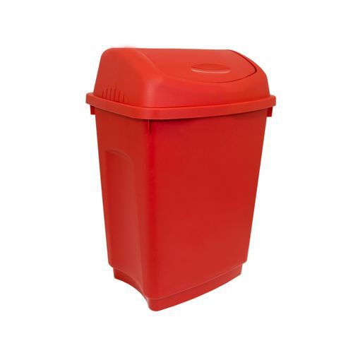 Coloured flip top waste bin