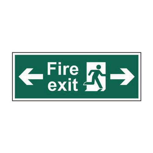 Fire Exit Running Man Arrows Left & Right - Fmx D/Sided (450 X 150mm)