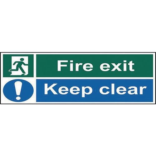 Fire Exit Keep Clear - Sav (600 X 200mm)