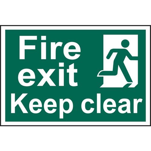 Fire Exit Keep Clear - Sapp (300 X 200mm)