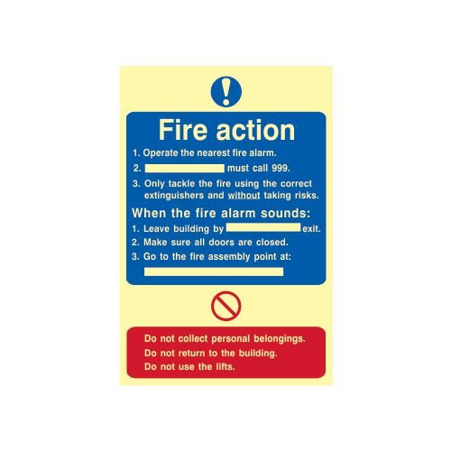 Fire Action Procedure - Phs (200 X 300mm)
