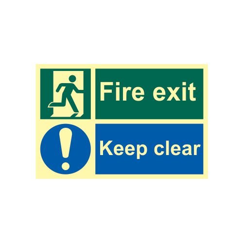 Fire Exit Keep Clear - Pho (300 X 200mm)