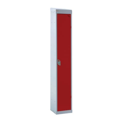 Standard Locker - With Sloping Top 1800.300.450 - 1 Compartment - Red Door
