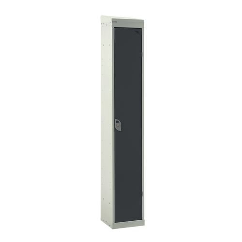 Standard Locker - With Sloping Top 1800.300.450 - 1 Compartment - Dark Grey Door