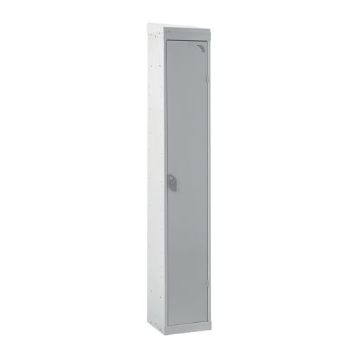 Standard Locker - With Sloping Top 1800.380.380 - 1 Compartment Light Grey Door