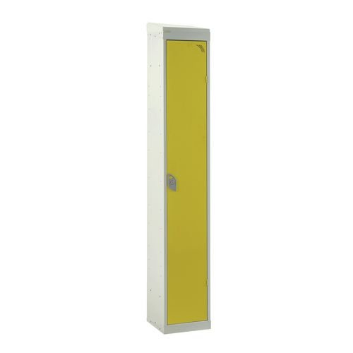 Standard Locker - With Sloping Top 1800.380.380 - 1 Compartment Yellow Door