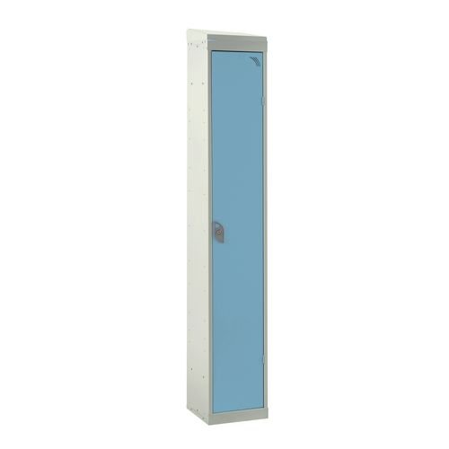 Standard Locker - With Sloping Top 1800.380.380 - 1 Compartment Light Blue Door