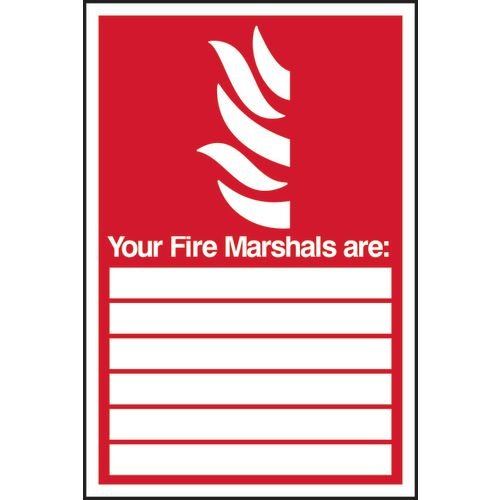 Fire Marshals Are:____ - 1.2mm Recyclable Pp (200 X 300mm)