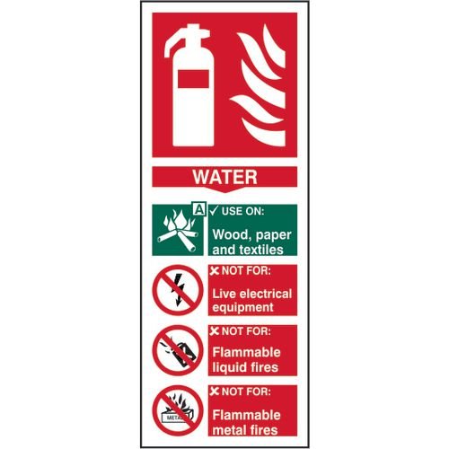 Fire Extinguisher: Water - 1.2mm Recyclable Pp (82 X 202mm)