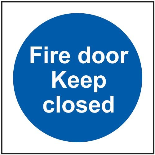 Fire Door Keep Closed - Sav (100 X 100mm)