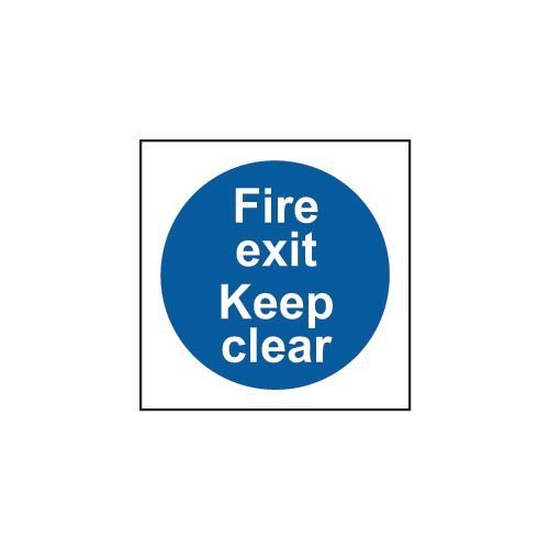 Fire Exit Keep Clear - Sav (150 X 150mm)